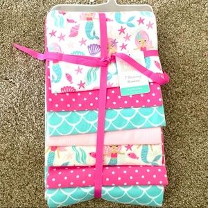 Mermaid flannel receiving blankets